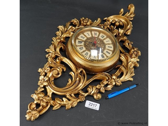 Rococostijl wandklok - afbeelding 1 van  5