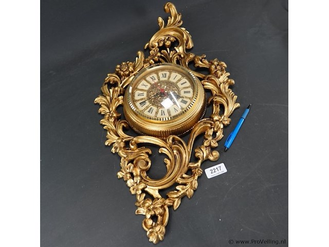 Rococostijl wandklok - afbeelding 2 van  5