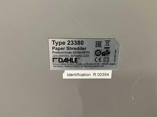 Rodahle papersafe 380 papier shredder - afbeelding 5 van  5