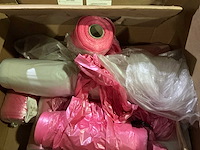 Rode plastic 20um verfhoezen (3x)