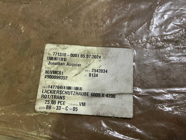 Rode plastic 20um verfhoezen (3x) - afbeelding 3 van  3