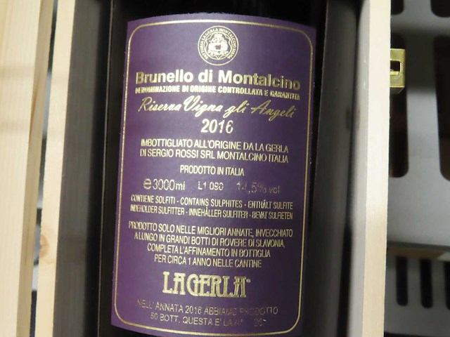 Rode wijn - jeroboam 3l - la gerla - brunello di monalcino - afbeelding 4 van  4