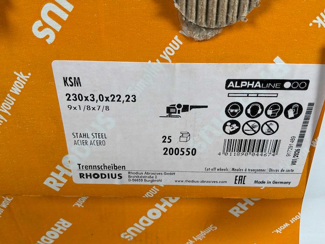 Rodius ksm alphaline slijpschijf (50x) - afbeelding 3 van  3