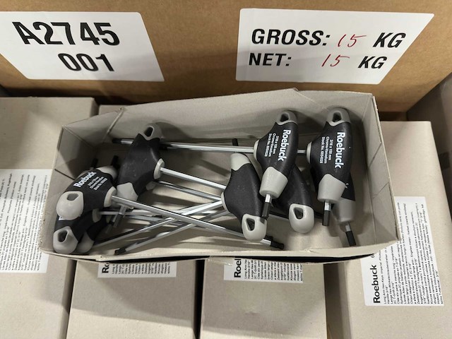 Roebuck - partij t-handgreep inbussleutels (200x) - afbeelding 1 van  5