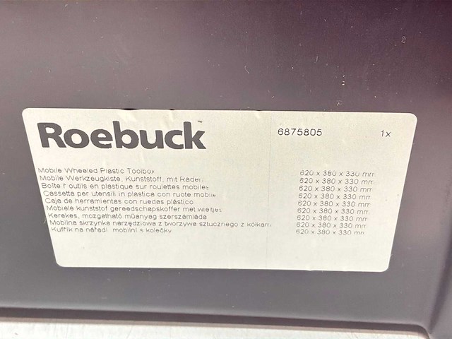 Roebuck mobiele kunstof gereedschapskist - afbeelding 8 van  8