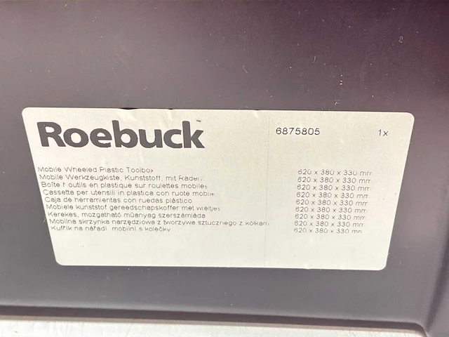 Roebuck mobiele kunstof gereedschapskist - afbeelding 3 van  8