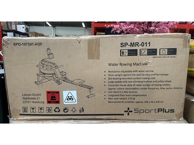 Roeimachine 6 weerstandsniveaus sportplus, sp-mr-011 - afbeelding 2 van  4