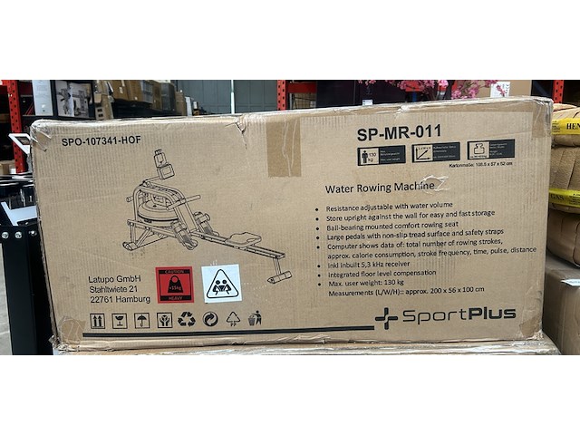 Roeimachine 6 weerstandsniveaus sportplus, sp-mr-011 - afbeelding 2 van  4