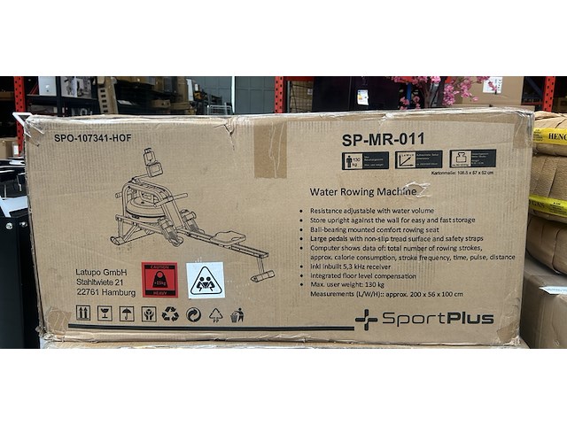 Roeimachine 6 weerstandsniveaus sportplus, sp-mr-011 - afbeelding 2 van  4