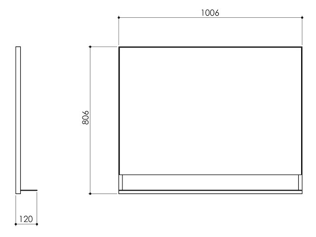 Roelens design - planchet - spiegel 100x80cm (2x) - afbeelding 3 van  3