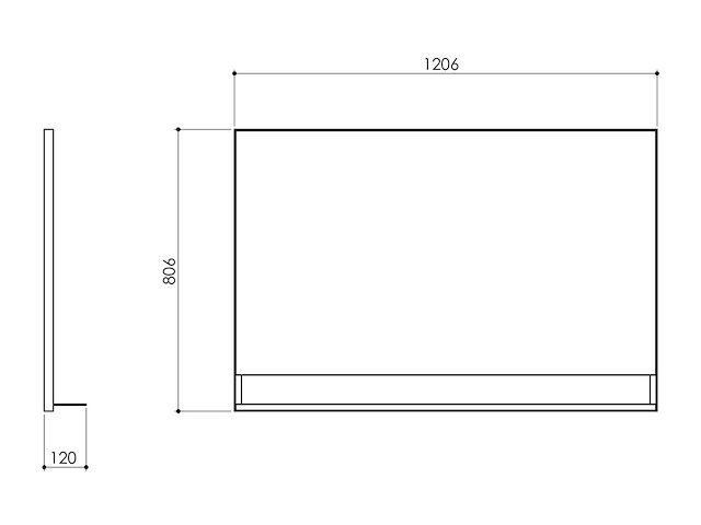 Roelens design - planchet - spiegel 120x80 cm (2x) - afbeelding 3 van  3