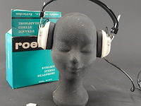Roelofs dh-02-s vintage dynamische stereo-hoofdtelefoon uit de jaren '70, compleet met de bijbehorende blauw-witte doos - afbeelding 1 van  5