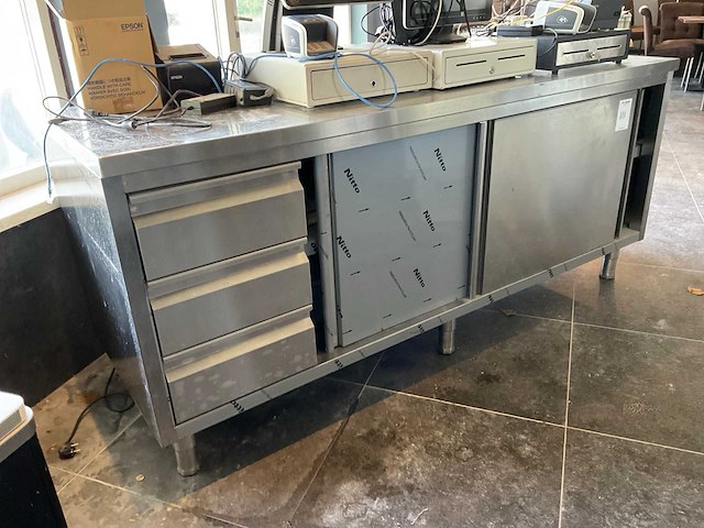 Roestvaststalen werktafel - afbeelding 2 van  5