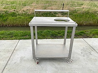Roestvrij stalen mobiele keteltafel - afbeelding 2 van  5