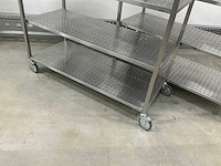 Roestvrijstalen meerlaagse trolley (2x) - afbeelding 2 van  2