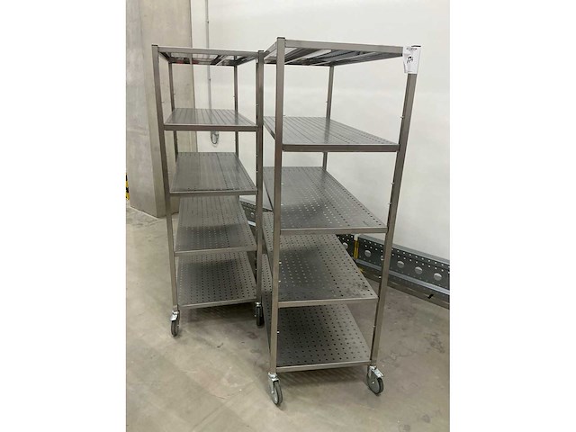 Roestvrijstalen meerlaagse trolley (2x) - afbeelding 3 van  4