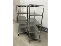 Roestvrijstalen meerlaagse trolley (2x) - afbeelding 3 van  4