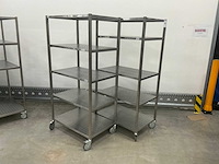 Roestvrijstalen meerlaagse trolley (3x) - afbeelding 4 van  7
