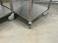 Roestvrijstalen meerlaagse trolley (3x) - afbeelding 2 van  3
