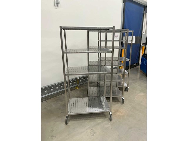 Roestvrijstalen meerlaagse trolley (3x) - afbeelding 3 van  3