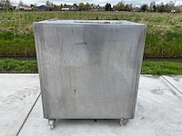 Roestvrijstalen mobiele kast met 6 planken - afbeelding 5 van  5