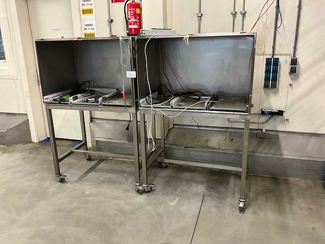 Roestvrijstalen mobiele werkunit (2x) - afbeelding 1 van  4