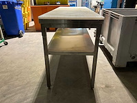 Roestvrijstalen snijtafel met onderplank - afbeelding 5 van  5