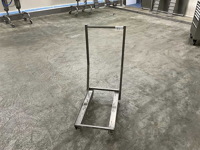 Roestvrijstalen transporttrolley - afbeelding 1 van  4