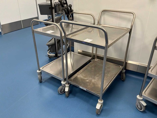 Roestvrijstalen trolley (2x) - afbeelding 2 van  2