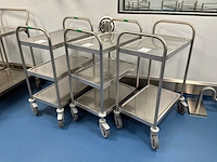 Roestvrijstalen trolley (3x) - afbeelding 1 van  2