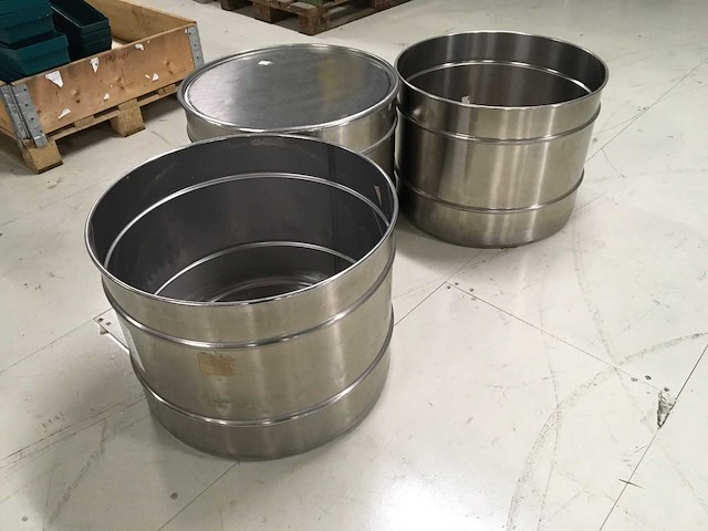 Roestvrijstalen trommels (3x) - afbeelding 1 van  3