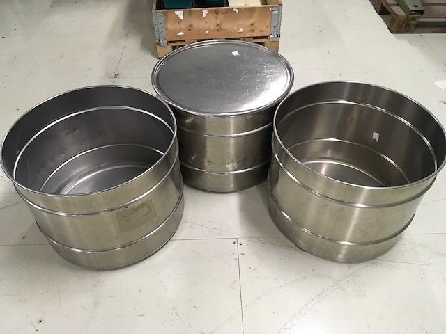 Roestvrijstalen trommels (3x) - afbeelding 2 van  3