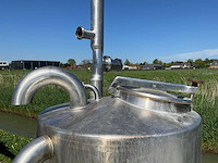 Roestvrijstalen verticale tank met scharnierende deksel - afbeelding 4 van  4