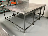 Roestvrijstalen werktafel (3x)