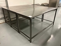 Roestvrijstalen werktafel (3x) - afbeelding 2 van  5