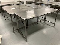 Roestvrijstalen werktafel (3x)