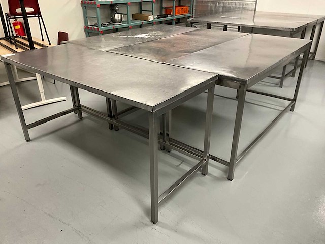 Roestvrijstalen werktafel (3x) - afbeelding 2 van  5
