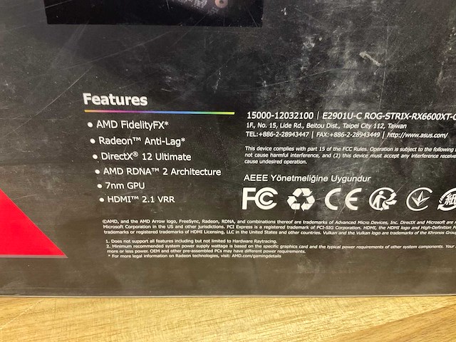 Rog amd rx 6600 xt videokaart - afbeelding 3 van  5