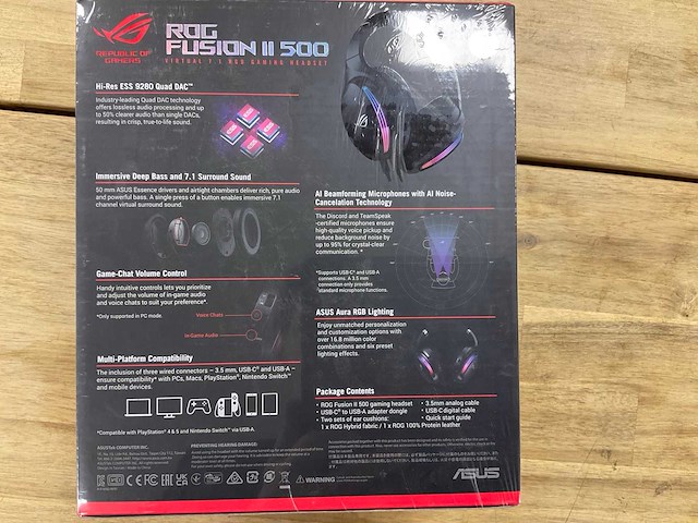 Rog fusion ii 500 koptelefoon - afbeelding 2 van  2