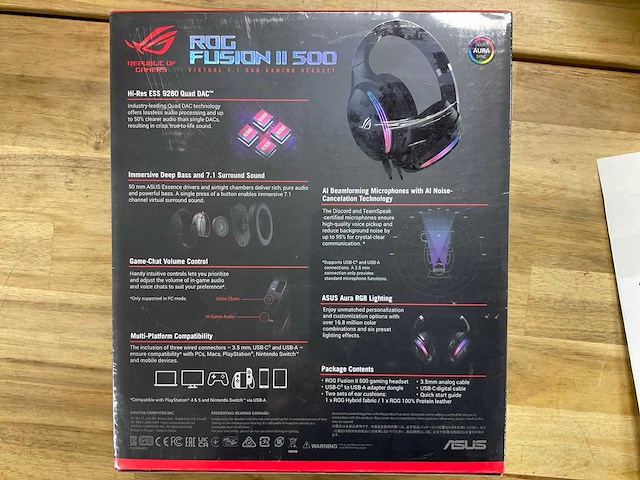 Rog fusion ii 500 koptelefoon - afbeelding 3 van  3