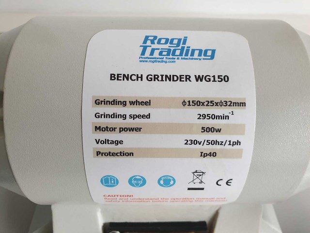 Rogi - 2024 - wg150 - dubbelsteens slijpmachine - afbeelding 3 van  6