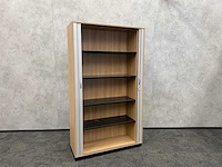 Rohde&grahl - hoge houten roldeurkast met sleutel - afbeelding 5 van  12