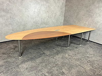 Rohde&grahl - ovale vergadertafel met wandkant 400x140 - afbeelding 1 van  10