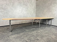 Rohde&grahl - ovale vergadertafel met wandkant 400x140 - afbeelding 3 van  10