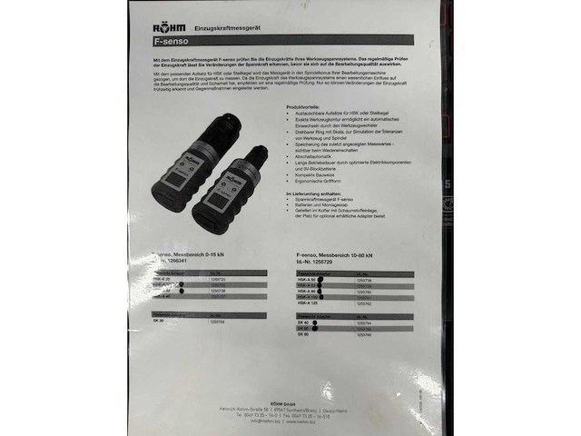 Röhm f-senso trek-in kracht meetinstrument 0-15 kn - afbeelding 6 van  6