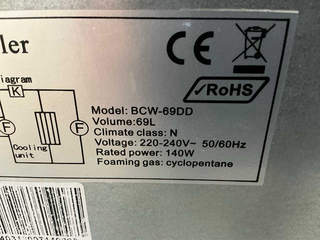 Rohs bcw-69dd wijnklimaatkast - afbeelding 8 van  8