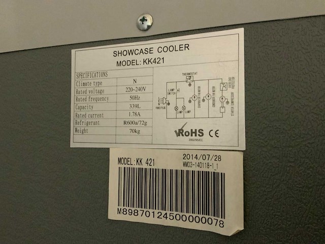 Rohs kk421 koelvitrine - afbeelding 6 van  6