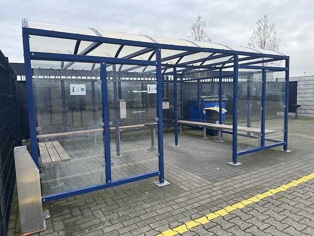 Rokershok - overkapping 5x4x2,5m - afbeelding 1 van  5