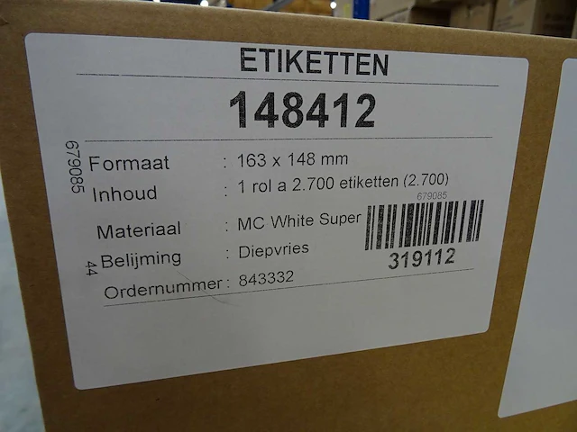 Rol etiketten 163x148mm (14x) - afbeelding 2 van  3