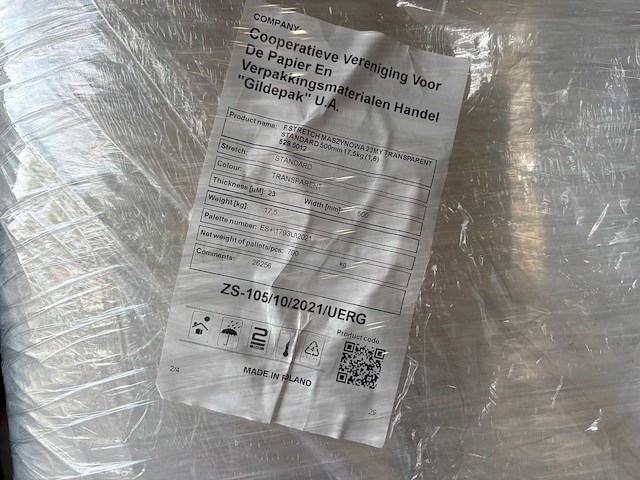Rol f stretch folie transparant (36x) - afbeelding 3 van  3